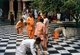 India: Devotees at the Krishna Balaram Temple, a Hare Krishna temple built in 1975, Vrindavan, near Mathura, Uttar Pradesh